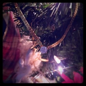 Vintage lifetime 14k gold plated  and CZ set